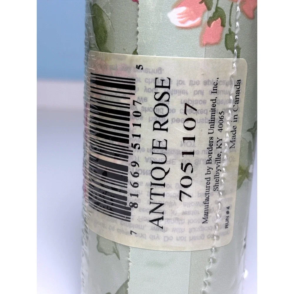 Springmaid Wall Border 15ft x 6.87in Green Antique Rose Floral Prepasted 7051107